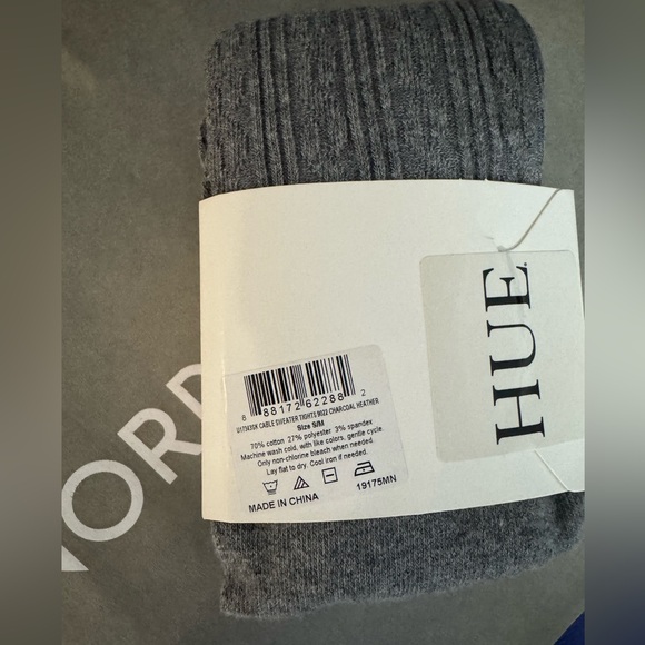 HUE Charcoal Gray Sweater Tights - NWT - Size S/M - Picture 3 of 3